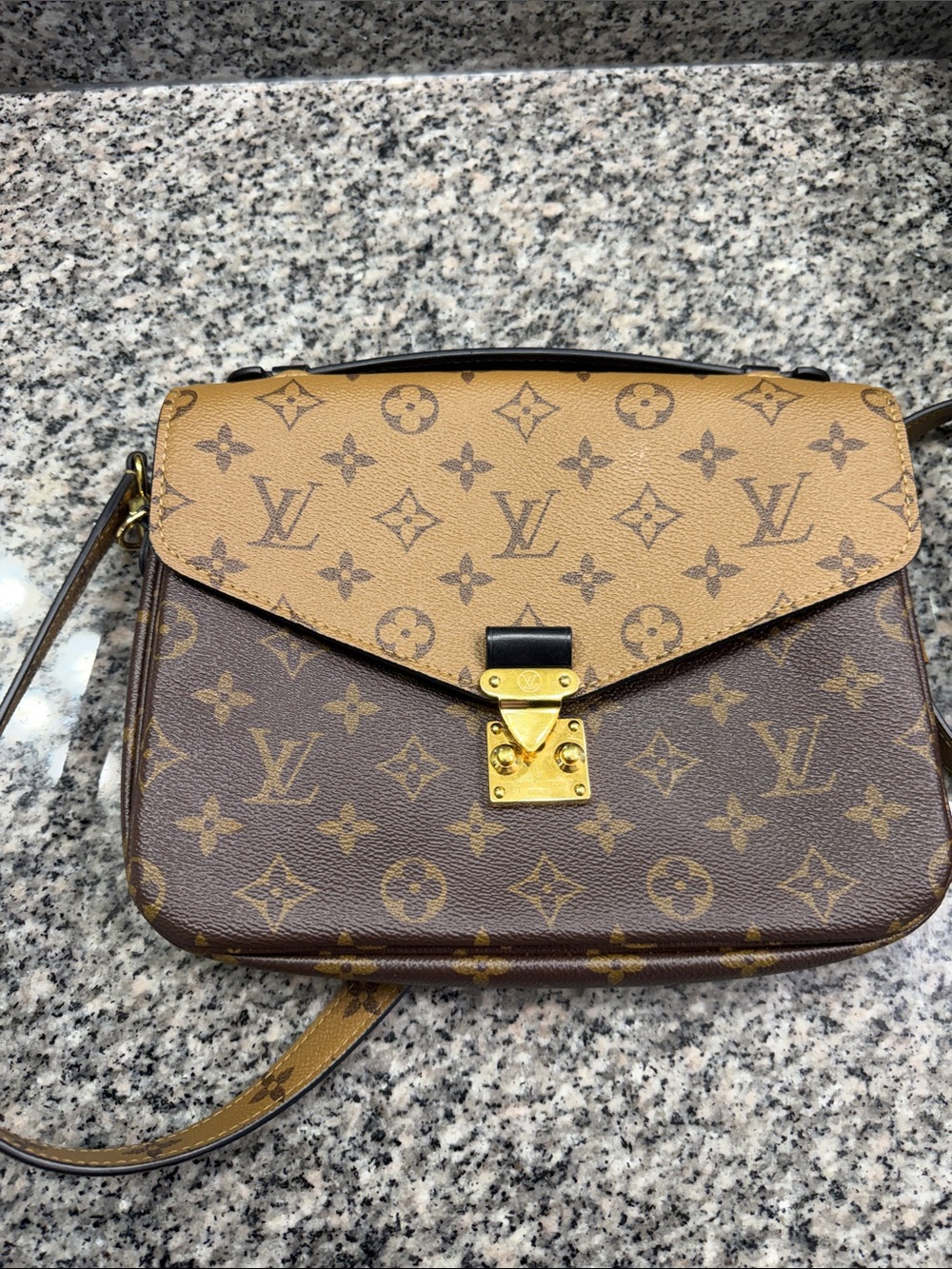 Louis Vuitton Bi-Color Monogram Pochette - Brown/Tan